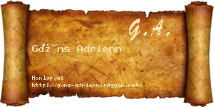 Güns Adrienn névjegykártya